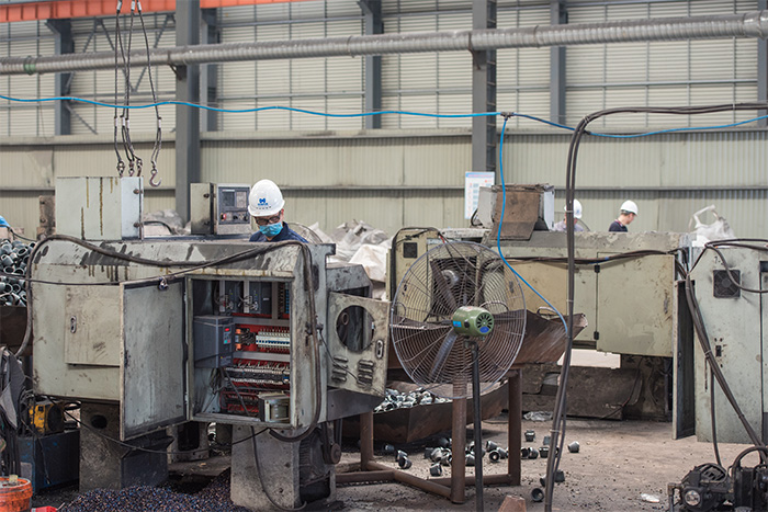 扬州网架配件-锥头加工车间